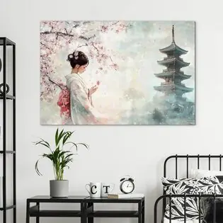 Gyors szállítás Fából készült kép - Japáncseresznye