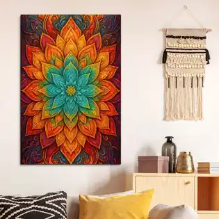 Fali kép - Tűz mandala Szuper akció