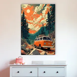 Retro Volkswagen T2 kép - Ajándék az utazóknak Árcsökkenés