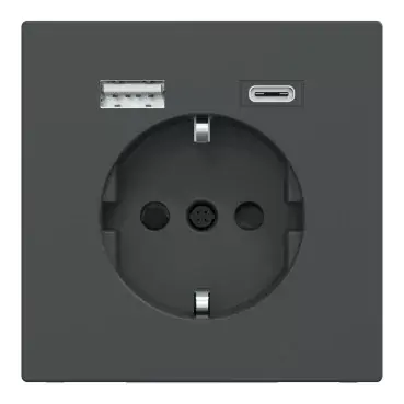 Népszerű MERTEN 2P+F ALJ.BZS 2XUSB TÖLT. ANTR