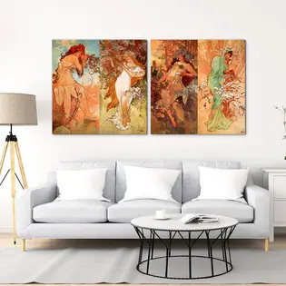 2 részes kép Alfons Mucha - Négy évszak Vásárlói kedvenc