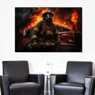 Fából készült kép - Tűzoltó Kedvezményes ár