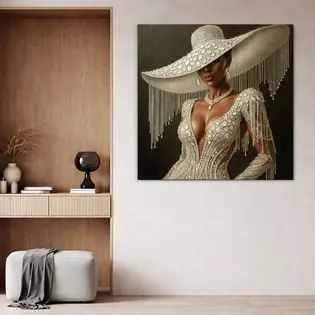 Azonnali szállítás Luxus glamour kép - Nő kalapban