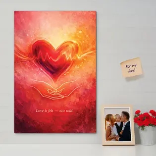 Fából készült kép - Love is felt Outlet
