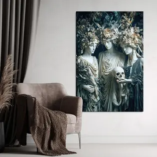 Szezonális akció Fából készült kép az antik sorsjegyekről - Memento mori