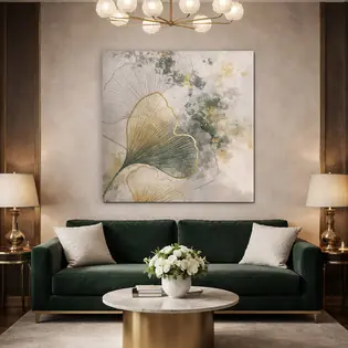 Biztonságos fizetés Fából készült kép - Ginkgo Elegance