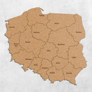 Parafa térkép Lengyelországról járásokkal és városokkal Outlet