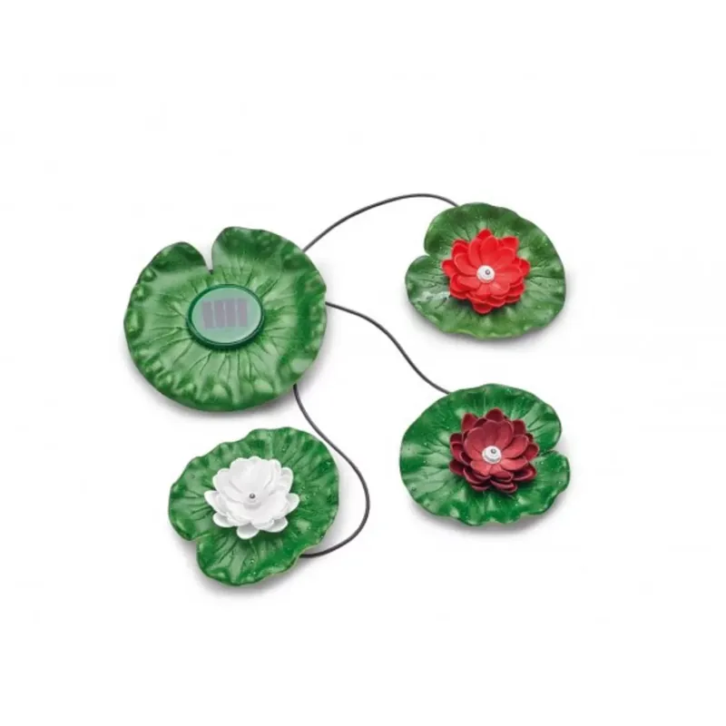 Olcsóbb Pontec PondoSolar Lily LED Set 3 - Napelemes úszó LED világítás (77940)