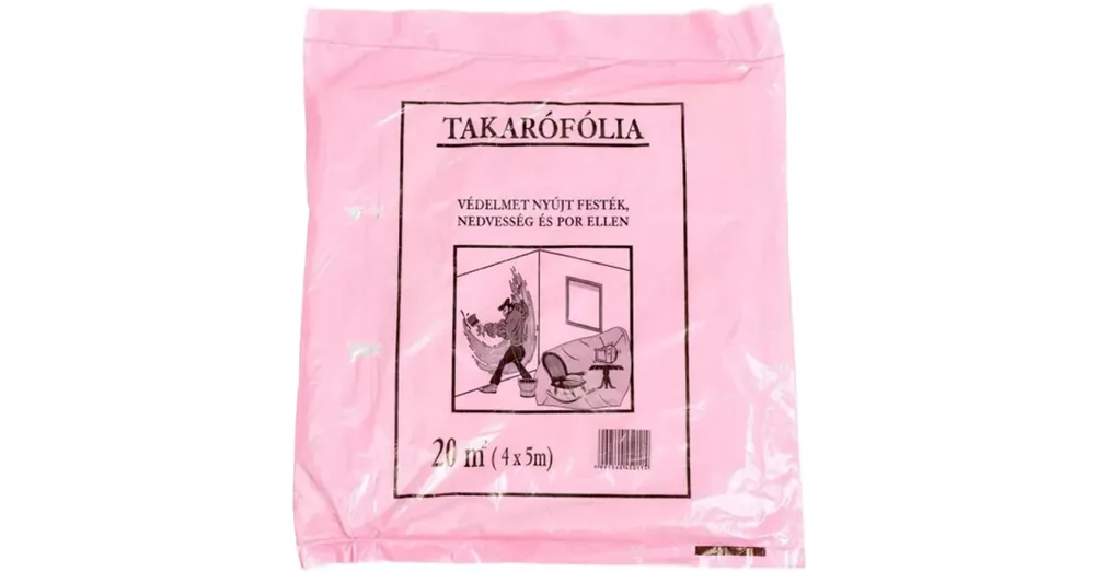 Kiárusítás TAKARÓFÓLIA 4M*5M SZÍNTELEN NAGYON VÉKONY MAGYAR RÓZSASZÍN CSOM.