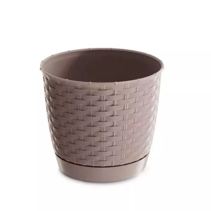Vedd meg most Rattan hatású kaspó alátéttel / Mocca (DRLO250/7529U)