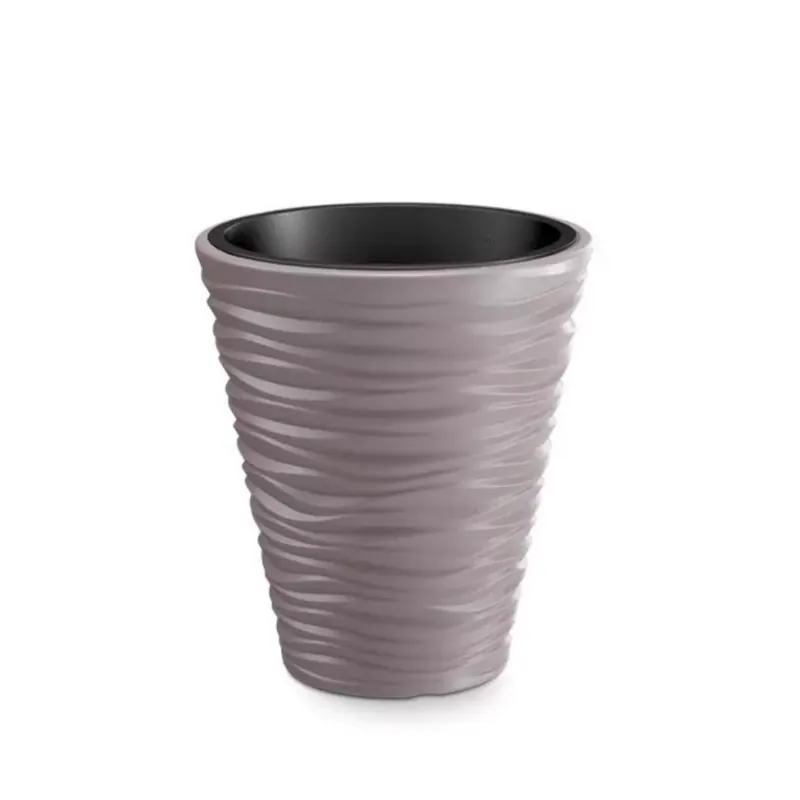 Outlet Kaspó vízsz.hullámos SAND/mocca (DBSA400/7529U)