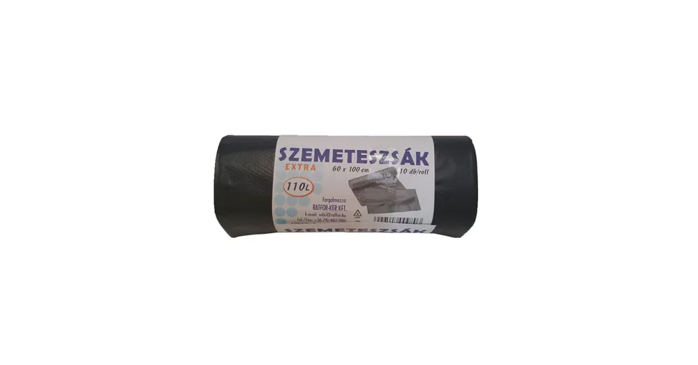 SZEMETES ZSÁK 110L 60*100 10DB/CSOMAG EXTRA-ERŐS FEKETE MAGYAR Kedvezmény