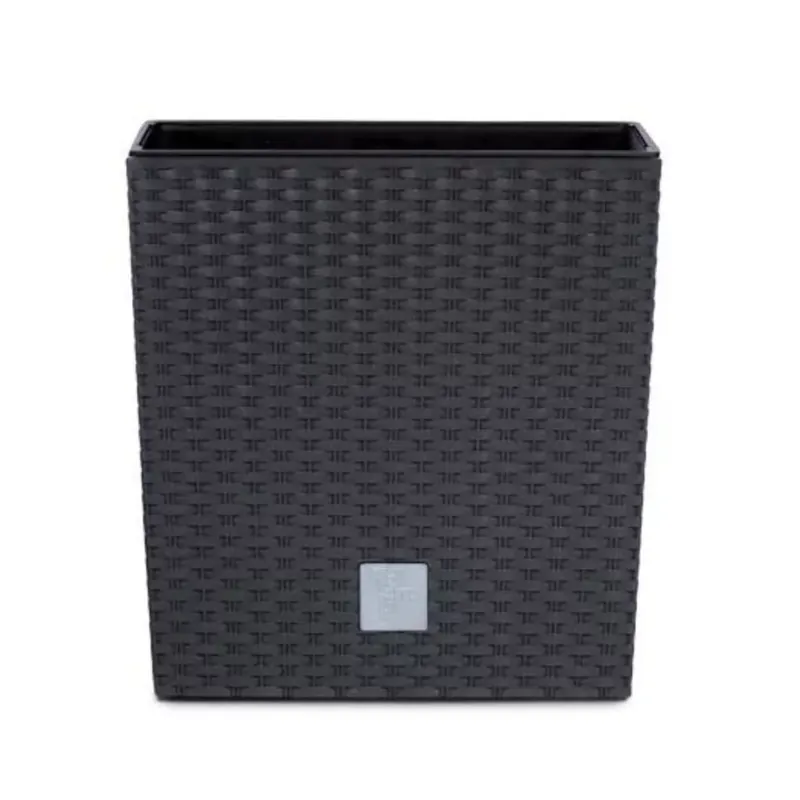 Kihagyhatatlan ajánlat Kaspó 41cm alacsony Rattan hatású LOW/ antracit (DRTS400L/S433)