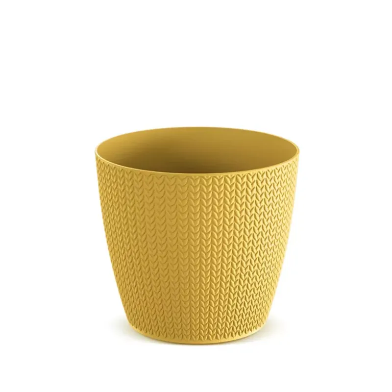 Wheaty rattan hatású kaspó,mustár (DWH190/117U) Outlet