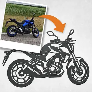 Olcsó Fénykép alapján készült egyedi fából készült motoros kép