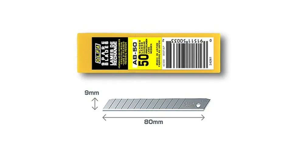 Vedd meg most OLFA AB-50 DEKORPENGE 9mm 50DB-OS