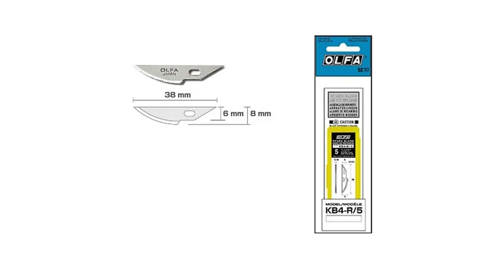 Utolsó esély OLFA KB4-R/5 DEKORPENGE FÉLKÖR 38mm 05DB/CS.