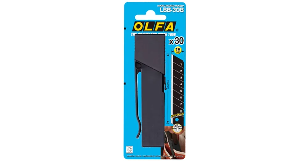 OLFA LBB-30 DEKORPENGE TÖRHETŐ 18mm 30DB/CS. FEKETE-BLACK Csak ma