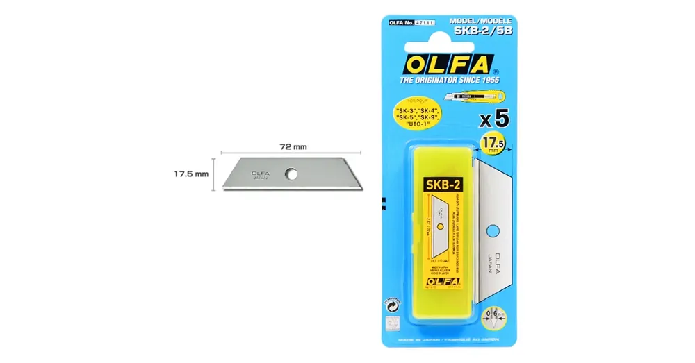 Utolsó esély OLFA SKB-2/5B DEKORPENGE TRAPÉZ ALAKÚ 17,5mm 5DB/CS.