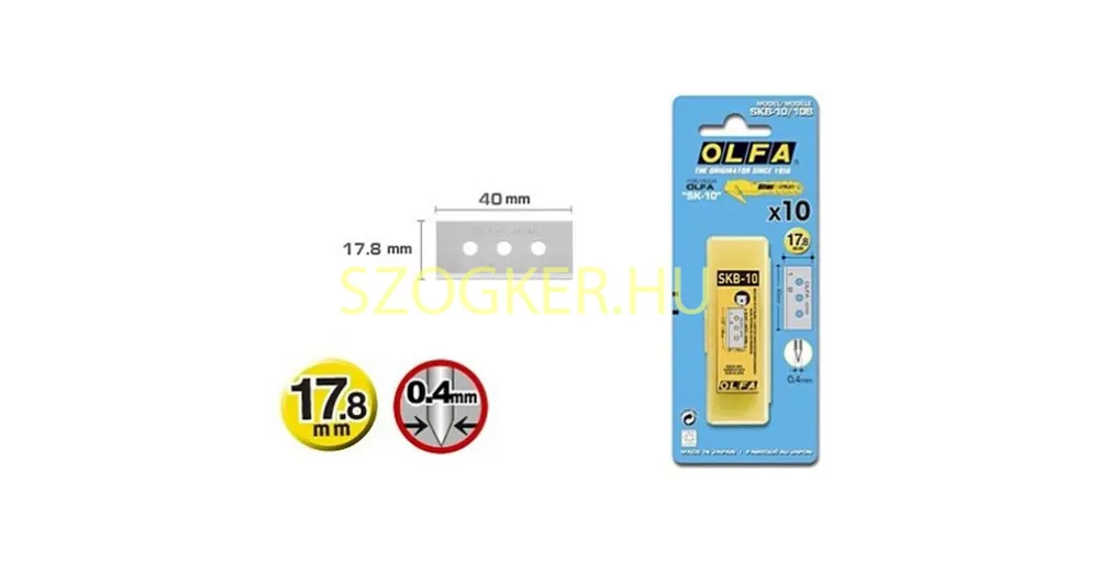 OLFA SKB-10/10B DEKORPENGE 18mm 10DB/CS. Prémium