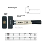 Olcsó YATO 4550 KŐTÖRŐ KALAPÁCS-RÁVERŐ 1.00 KG FA NYÉLLEL LAPOS-LAPOS