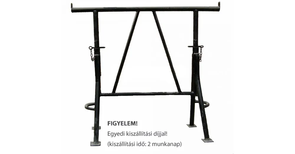 Biztonságos fizetés KŐMŰVES BAK 1000-1800mm FEKETE SZÉLES TÍPUS ACÉLCSŐBŐL MAGYAR