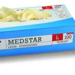 Árcsökkenés Medstar Latex egyszer használatos gumikesztyű 9/L