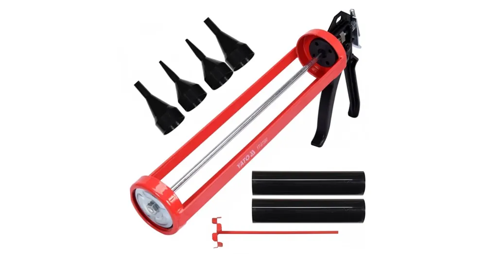 Bestseller YATO 67580 KINYOMÓPISZTOLY KÉSZLET 900ML ALUMINIUM 4KINYOMÓCSŐ
