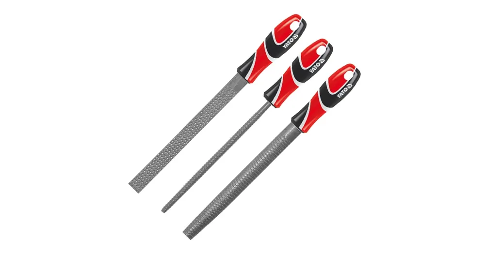 Olcsó YATO 6222 RÁSPOLY KÉSZLET 250mm 3db-os LAPOS+KEREK+FÉLKEREK