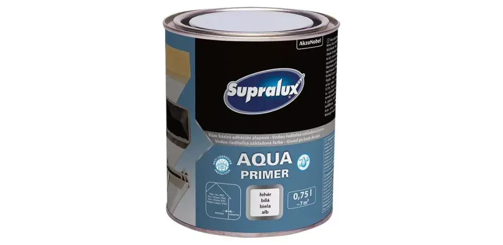 Biztonságos fizetés Supralux Universal aqua primer vízbázisú adhéziós alapozó 0,75l Fehér