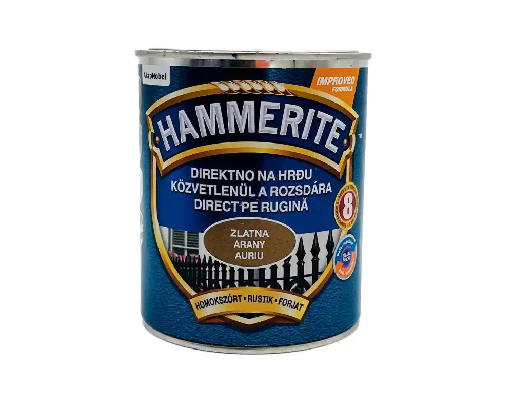 Csak ma Hammerite fémfesték homokszórt 0,75l Arany