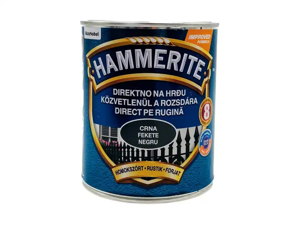 Hammerite fémfesték homokszórt 0,75l Fekete Biztonságos fizetés
