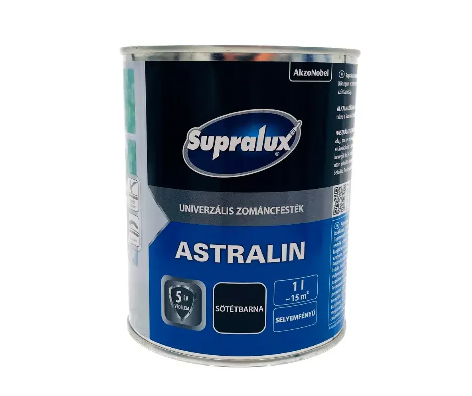 Supralux Astralin univerzális zománcfesték selyemfényű 1l Sötétbarna Azonnal elérhető