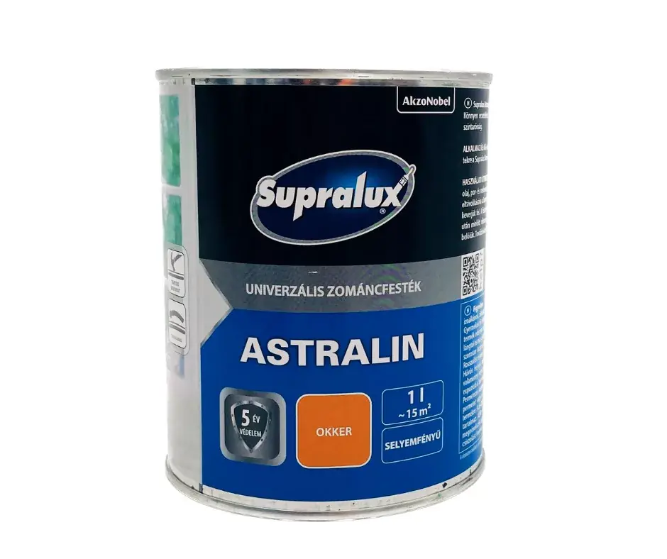 Bestseller Supralux Astralin univerzális zománcfesték selyemfényű 1l Okker