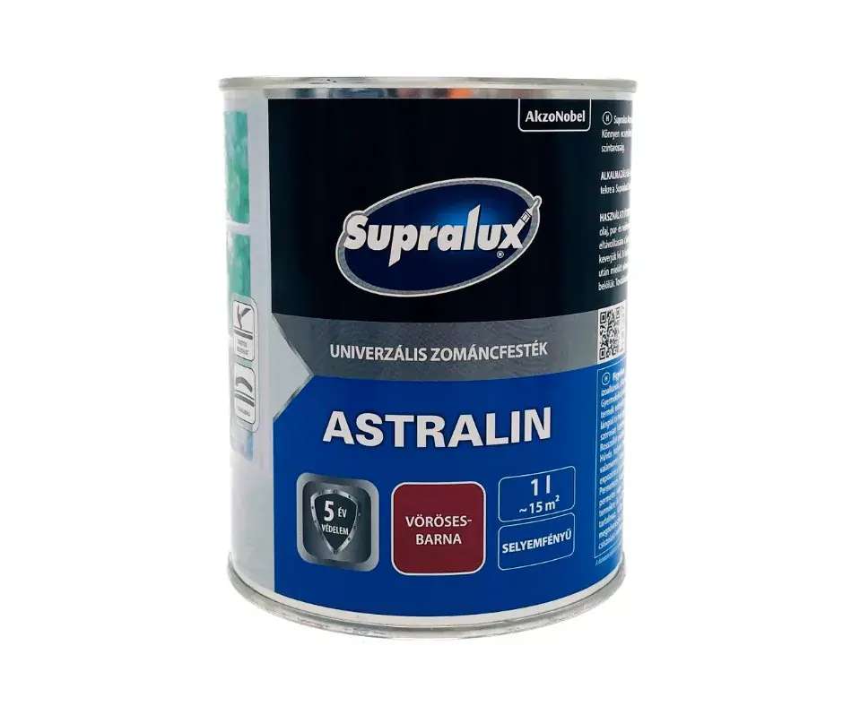 Szuper ajánlat Supralux Astralin univerzális zománcfesték selyemfényű 1l Vörösesbarna