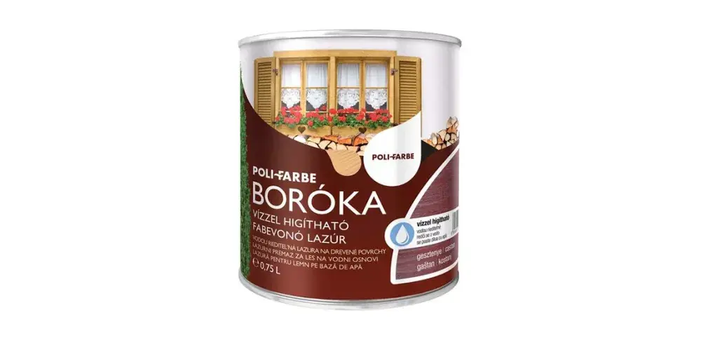 Boróka vízbázisú selyemfényű vastaglazúr 2,5l Gesztenye Gyors kiszállítás