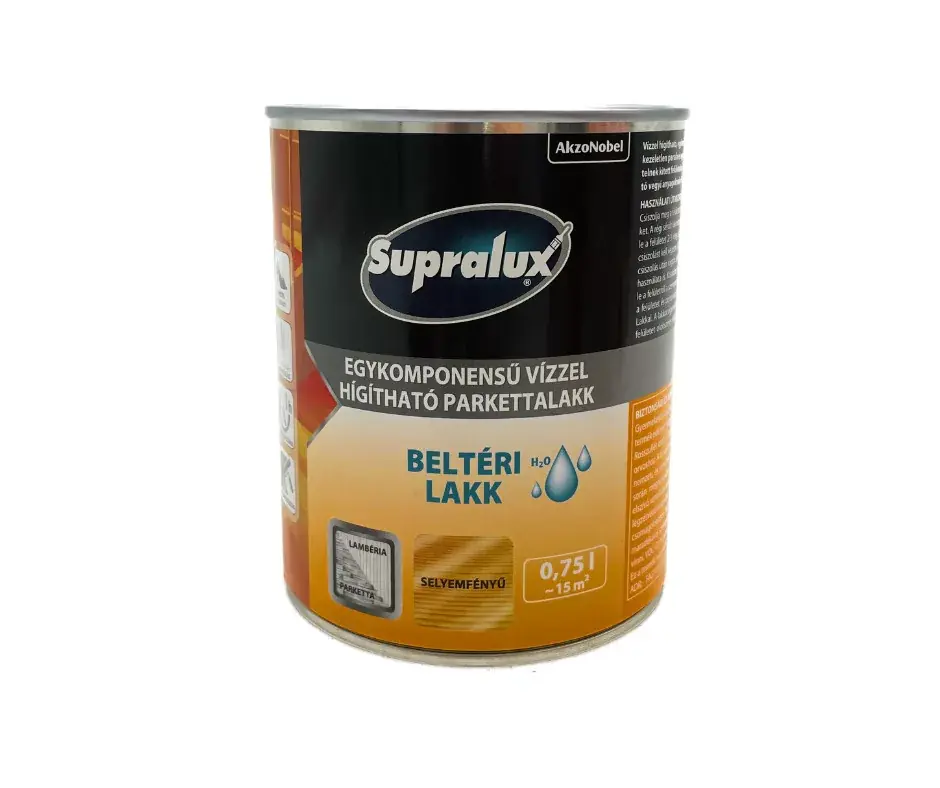 Supralux egykomponensű vízbázisú parkettalakk selyemfényű 0,75l Rendeld meg most