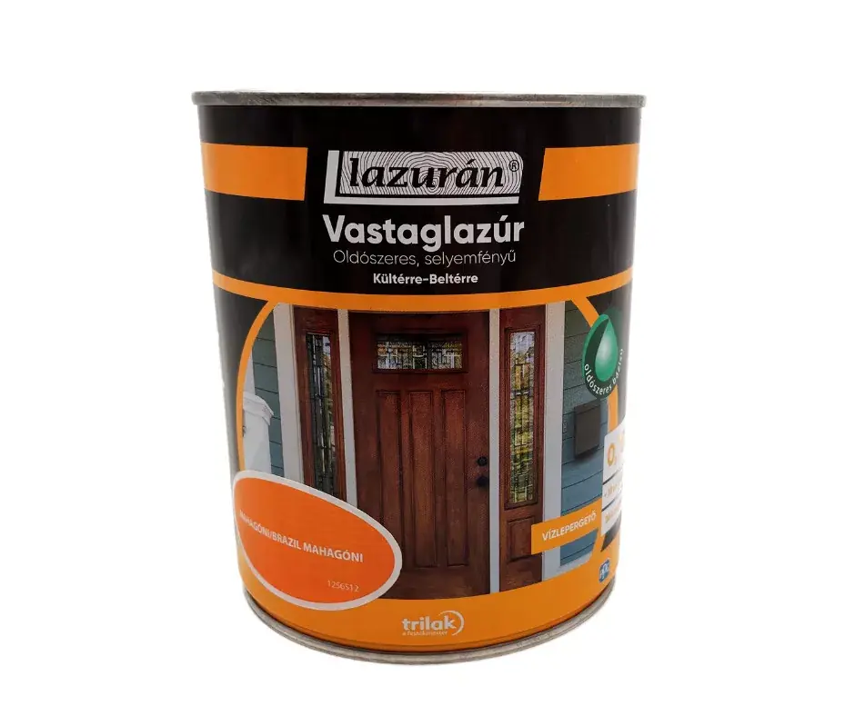 Olcsó Lazurán vastaglazúr oldószeres selyemfényű 0,75l Mahagóni/Brazil mahagóni
