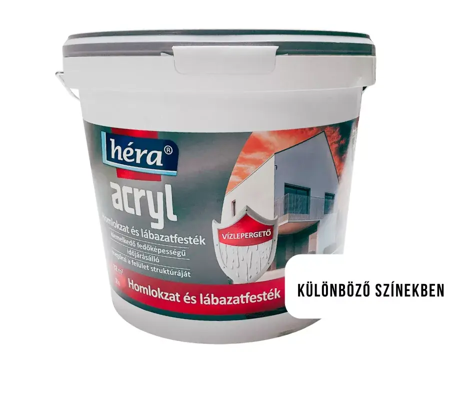 Héra Acryl homlokzat- és lábazatfesték 4l Vörös Exkluzív ajánlat