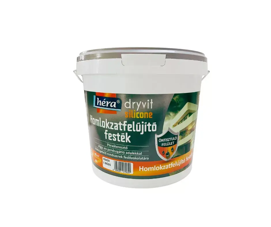 Azonnal elérhető Héra dryvit szilikon homlokzatfelújító festék 5l L/Fehér