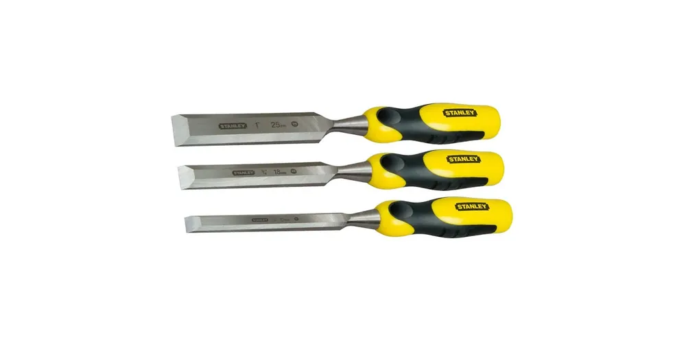 Végkiárusítás STANLEY 216883 FAVÉSŐ KÉSZLET 3db-os MŰANYAG NYÉL - 12,18,25mm