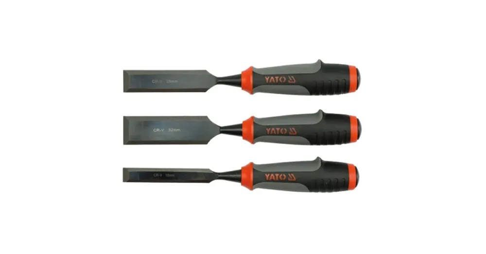 Azonnali szállítás YATO 6280 FAVÉSŐ KÉSZLET 3db-os MŰANYAG NYÉL - 15,25,32mm