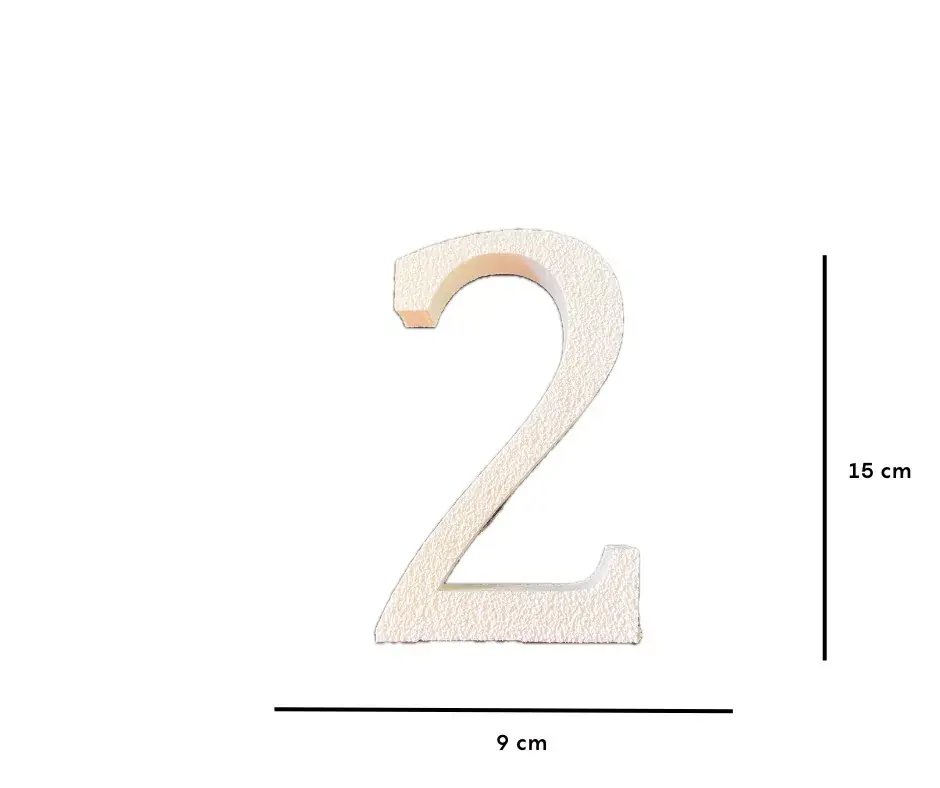 Házszám/betű 15cm "2"-Polisztirol Rendeld meg most