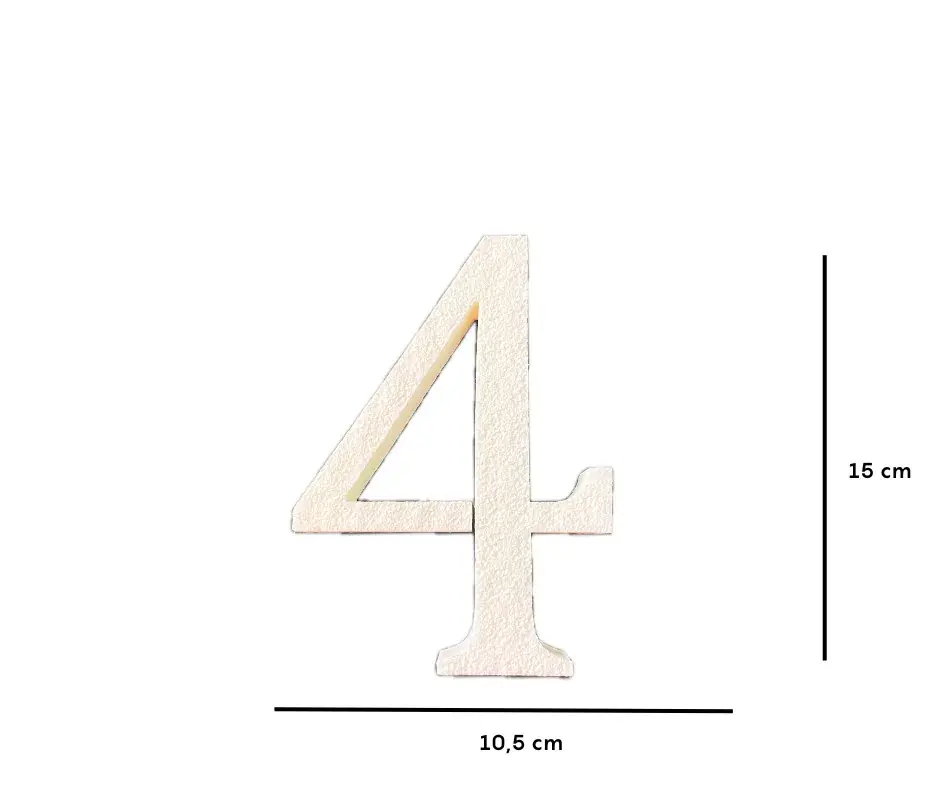 Kedvezményes ár Házszám/betű 15cm "4"-Polisztirol