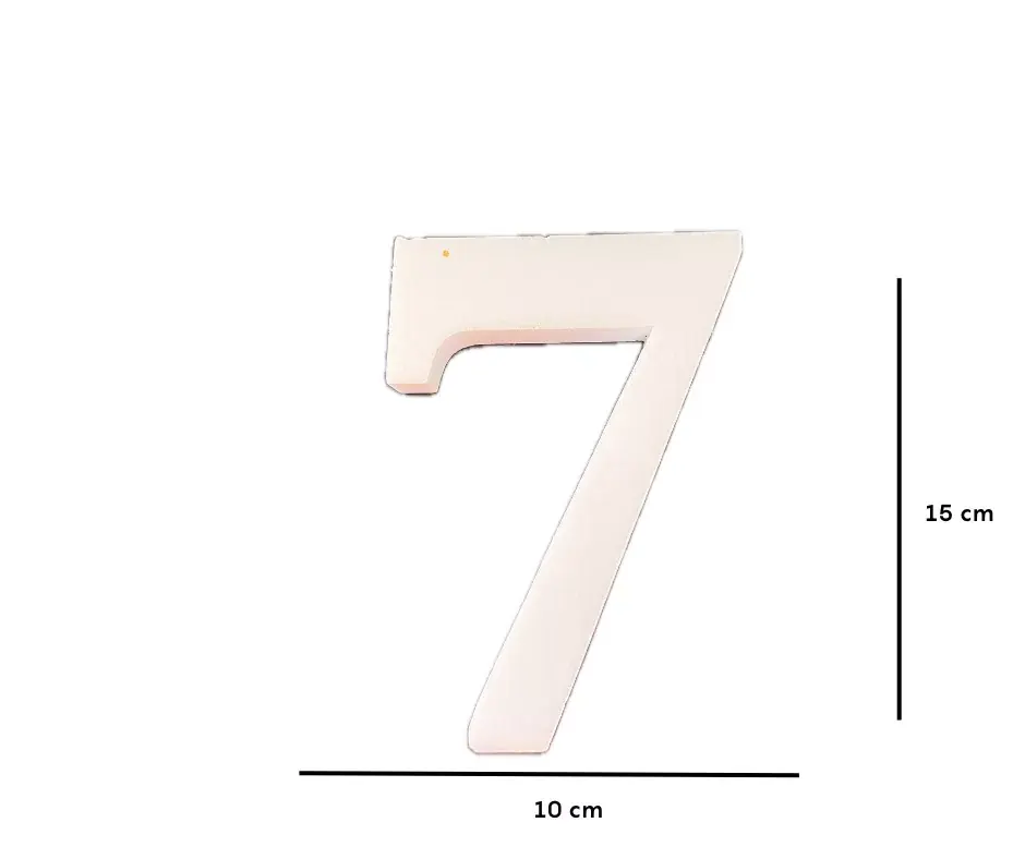Azonnali szállítás Házszám/betű 15cm "7"-Polisztirol