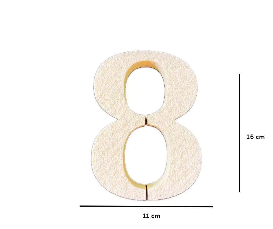 Vásárlói kedvenc Házszám/betű 15cm "8"-Polisztirol