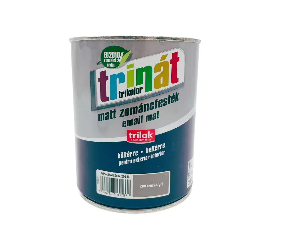 Trinát Trikolor matt zománcfesték 1l 200 Szürke Szuper ajánlat