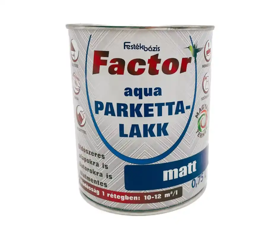 Factor vízbázisú parkettalakk matt 0,75l Legkelendőbb