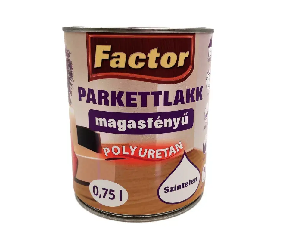 Factor parkettalakk magasfényű 0,75l Biztonságos vásárlás