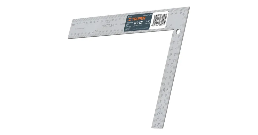 TRUPER E-8X12 ÁCSDERÉKSZÖG ROZSDAMENTES T-14386 203/325mm COL/CM Akciós ár